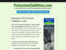 Tablet Screenshot of procustomclubfitters.com